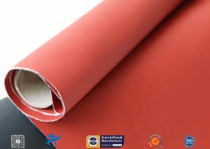 Wholesale 510gsm 0.5mm Red Silicone Coated Fiberglass Fabric Oil Resistant Material from china suppliers