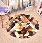 Polyester Circular Bedroom Floor Carpets North European Style Living Room Carpet