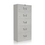 Five Tiers Gray Color Steel Office Furniture Metal Storage Filing Cabinet