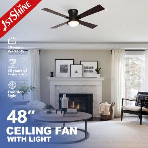 Wholesale 48 Inches Flush Mount Dimmable LED Ceiling Fan For Living Room from china suppliers