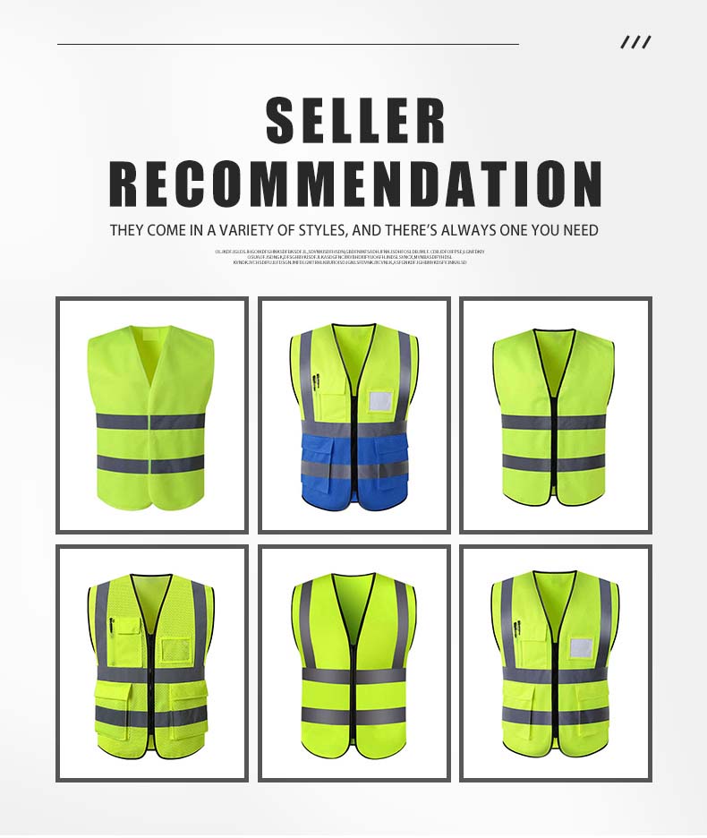 Neon Blue Hi Vis Vest Reflective Cotton Polyester Safety Vest For Working