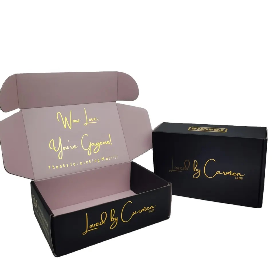 Custom Logo Cardboard Paper Shipping Box for Square Airplane Clothes Packaging