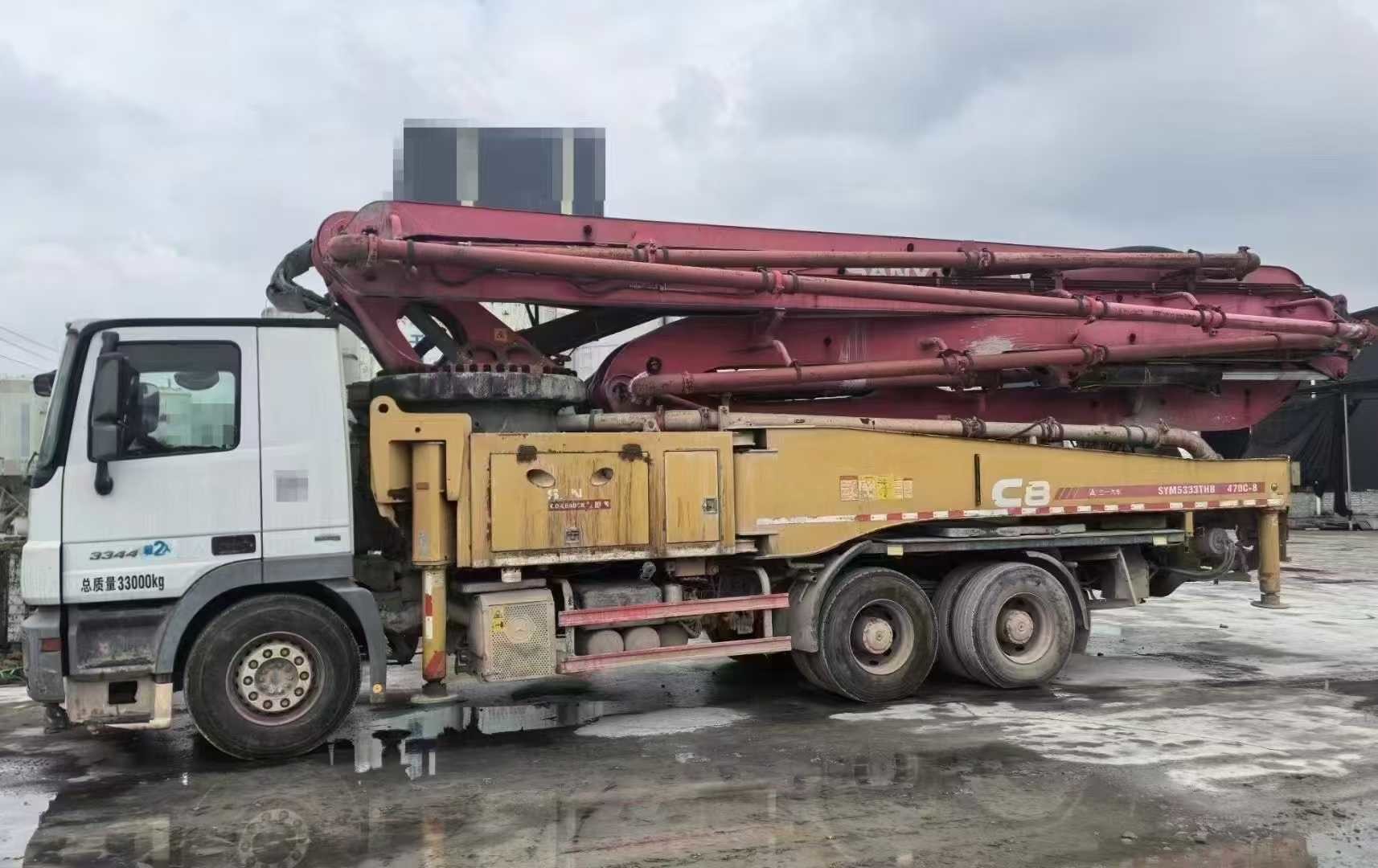 2018 Sany Heavy Industry 47m concrete pump truck installed with Mercedes-Benz chassis engineering machinery