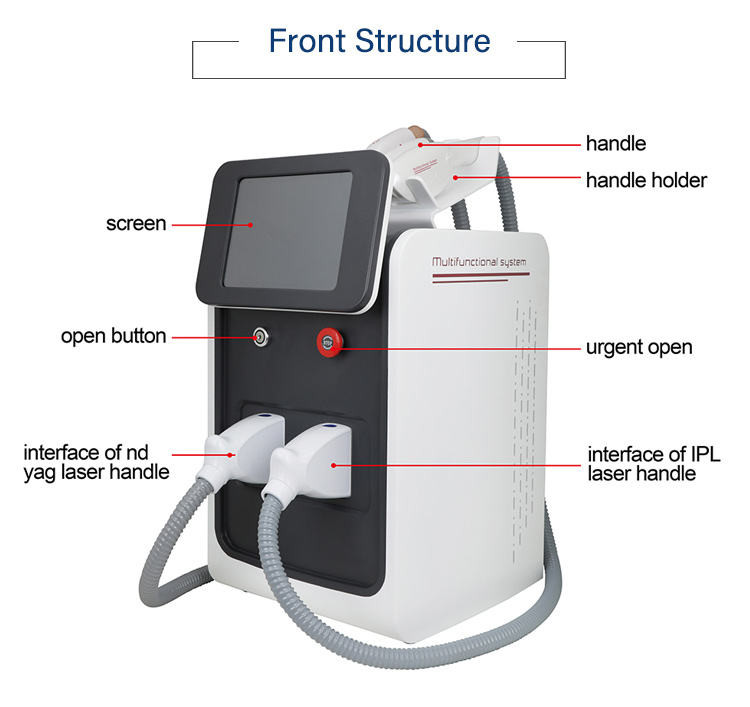 2500W 3in1 OPT IPL RF Nd Yag Laser Tattoo Removal Machine