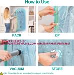 Hanging Vacuum Storage Bags, Vacuum Sealed Bags Clothing Coats Jackets Space