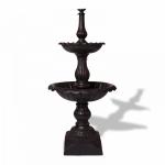 Ornamental Iron Parts 2 Tier Garden Cast Iron Fountain Outdoor Garden Decoration