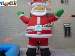 Wholesale Nylon Inflatable Christmas Decorations Santa For Gift , 4 Meter from china suppliers