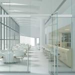 Finished Surface Thermal Break Aluminium Frameless Glass Door for Durable