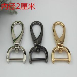 Wholesale Durable nickel free 3 color zinc alloy metal 20 mm eye bolt d ring snap hook for handbag from china suppliers