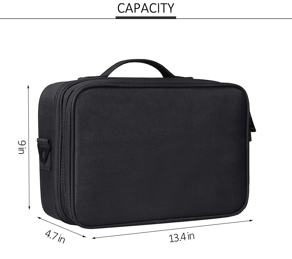 Beauty Artist makeup brushes storage box With Adjustable Dividers