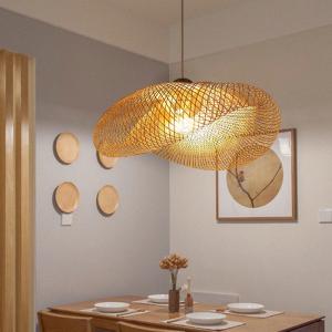 Wholesale Handmade bamboo weaving art lamp bamboo art dining room bedroom bamboo rattan light(WH-WP-38) from china suppliers