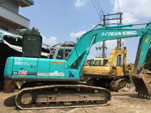 Wholesale Mitsubishi Engine Used Kobelco Excavator SK200-6 700mm Shoe Size from china suppliers