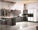 18mm Walnut Wood Membrane MDF Kitchen Cabinets For Kitchen Furniture