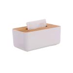 Bamboo PP White Tissue Box Cover Decorative Tissue Box Covers
