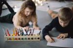 Montessori wood pencil holder crayon holder color sorting adult coloring wood