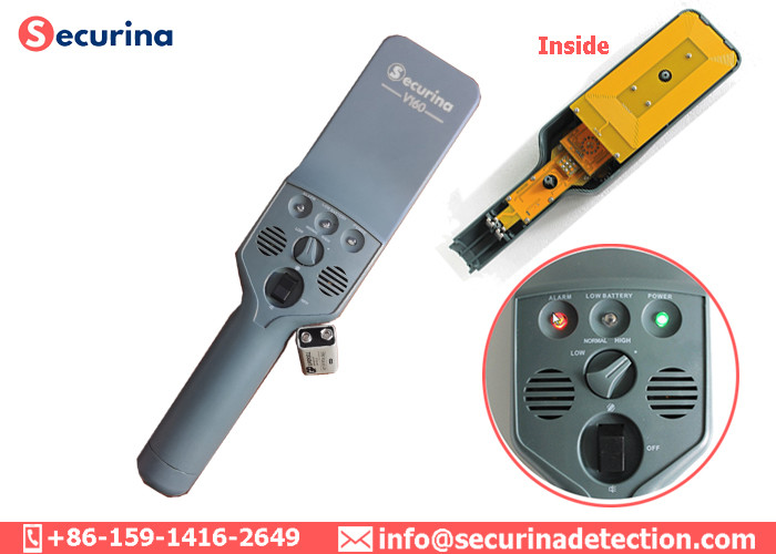 1.5m Height Anti-Fall Metal Detector Wand For Security Guards With 4 Levels Sensitive