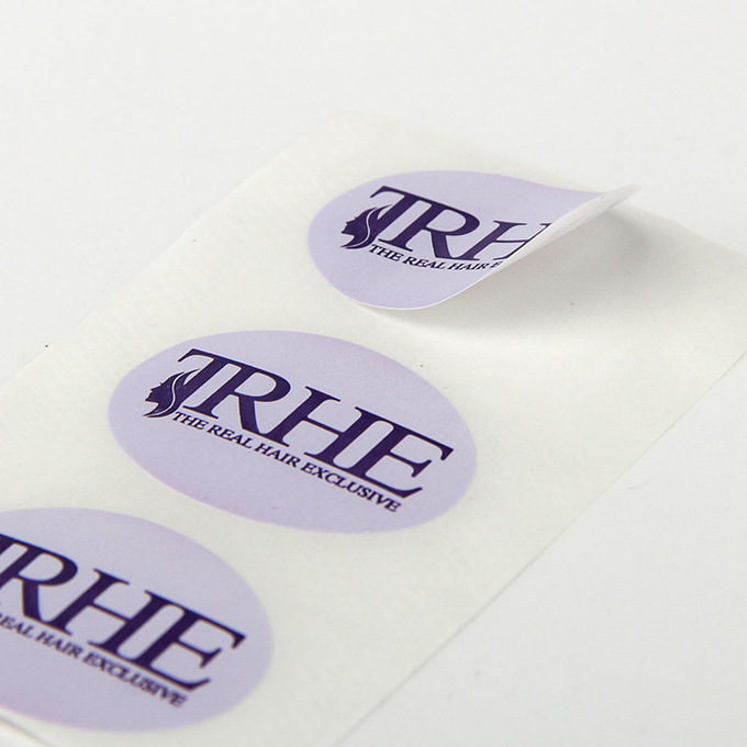 Customized Label Stickers Oval Paper Sticker Labels For Hair Extension