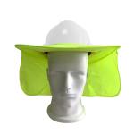 Lime and Orange High Visibility Sun Protection Helmet Curtain for Breathable