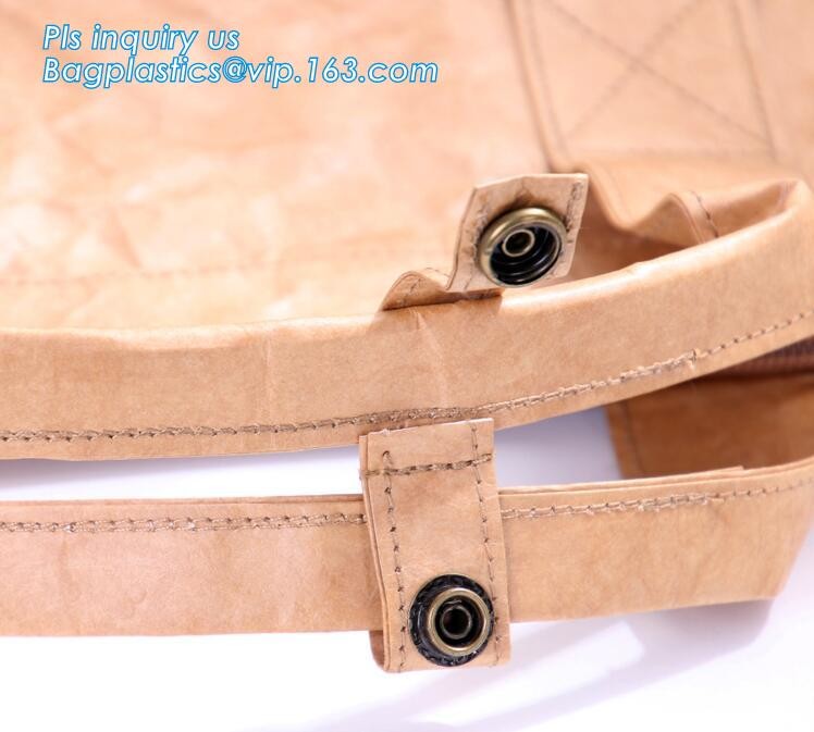 Cheap Lightweight Cheap Brown Custom Made Print Logo Water-proof Tyvek Paper Tote Shopping Bageco reusable promotion gif