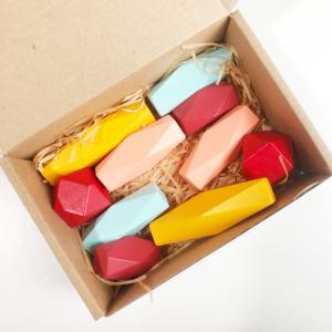 Wholesale Hand Eye Coordination Training Coloured Wooden Blocks Early Education from china suppliers