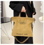 MEN'S AND WOMEN'S CROSSBODY BAG WASHED CANVAS THICKENED HANDBAG LARGE CAPACITY