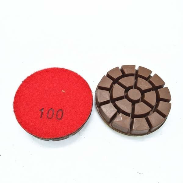 3"/75mm Copper Hybrid Transitional diamond pads for heavy concrete floor machine 10mm 15mm diamond segment thickness