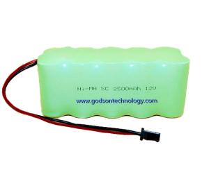Wholesale Rechargeable Emergency Exit Light Batteries NiMH Battery 12V SC 2500mAh from china suppliers