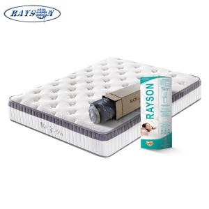 Wholesale 10 Inch White Roll Up Hotel Pocket Spring Mattress Queen Size In A Box from china suppliers