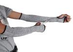 Outdoor Grey Cut Proof Work Gloves Arm Guard Sleeve HPPE Material