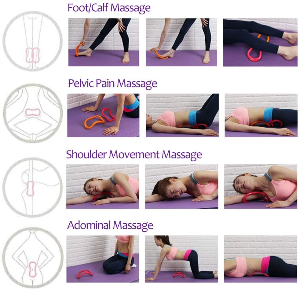 Ergonomic Pilates Fitness Yoga Ring Multifunctional For Pain Relieve