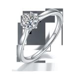 0.5ct Shape Hexgonal Lab Diamond Jewelry With Silver Women Ring