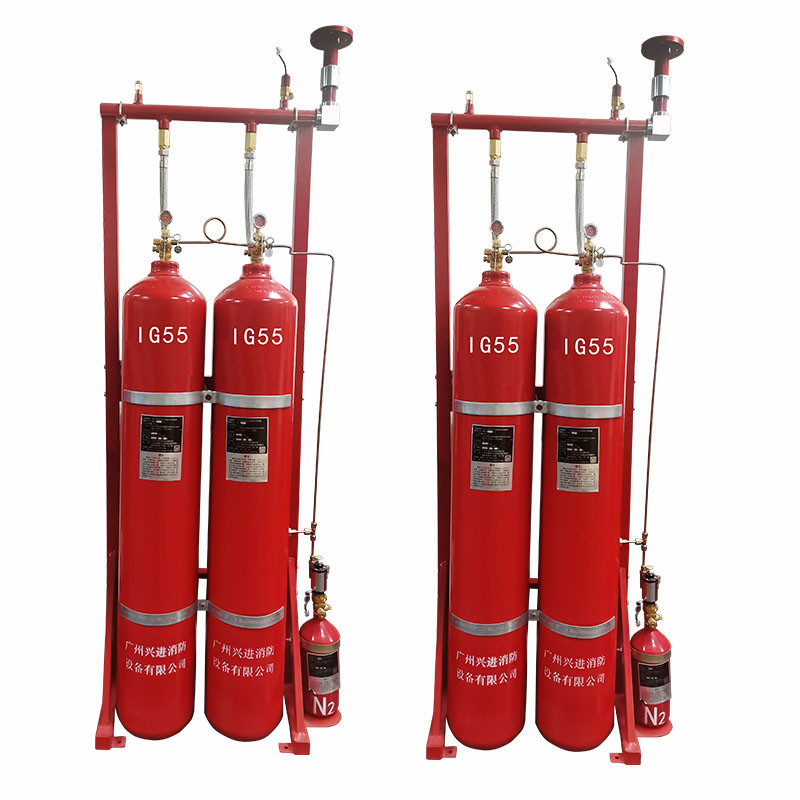 Environmental Protection with Inert Gas Fire Suppression System in Red