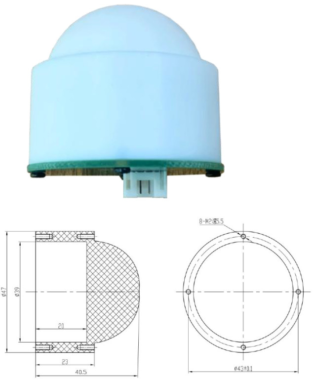 47 Or 64mm Diameter Modules 80GHz Radar Level Sensor Module With ±2.75° Beam Width