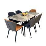 L130xd80xh75cm Rectangular Dining Room Table Chairs Set Marble Dining Room