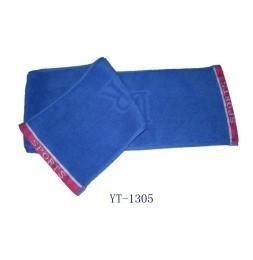 Wholesale Jacquard Sports Towel, 100% Cotton Material, Blue Color as YT-1305 from china suppliers