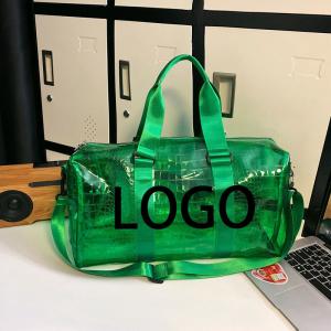 Wholesale Wholesale Custom Logo Pvc Clear Jelly Color Swimming Overnight Tote Duffel Duffle Bag For Women Girls Ladies Bags from china suppliers