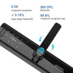 Black Smart Face Recognition Door Lock Anti Peep Fingerprint Password Card