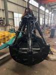 Four Fingers Mechanical Orange Peel Grab NM400 Q355B Material For 24 Ton