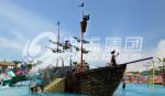 Fiberglass Aqua Play Water Park Equipment , Pirate Ship Kids Water Slides