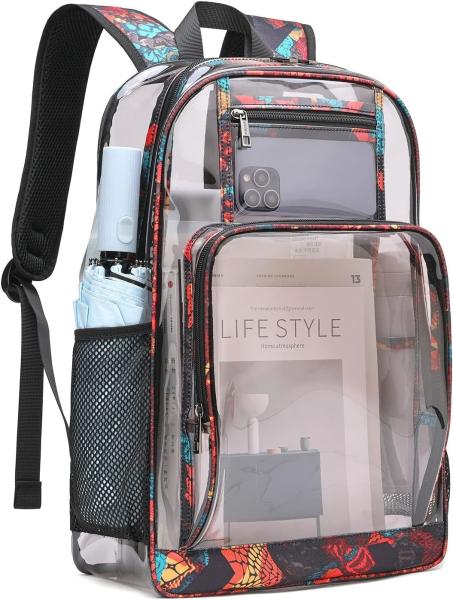 Clear Backpack Heavy Duty Kids Backpacks for Boys Clear Bookbag Stadium Approved