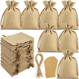 Wholesale Drawstring Bags Burlap Flower Pouch Bags Gift Bags Jewelry Pouches for DIY Craft Wedding Party, 5X7 Inches from china suppliers