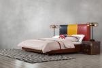 Leather Upholstered Headboard Custom Bed in hotel Guestroom king and queen size