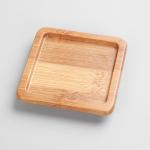 Light Waterproof Carbonized Bamboo Wooden Coasters For Glass Kitchenware