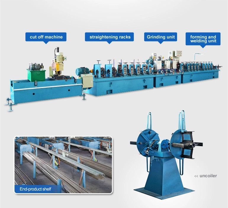 High Frequency Straight Seam Erw Tube Mill Line Customized Warranty 1 Years