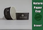 Biodegrable 6 Oz Paper Ice Cream Cups Black Color Dorm Lid Eco - Friendly