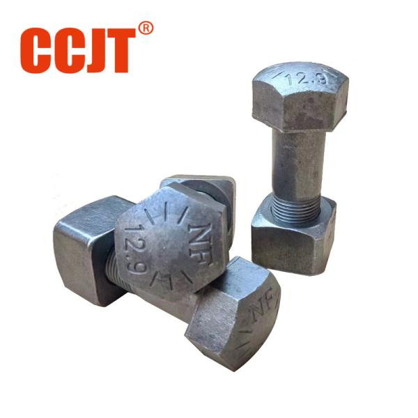 40Cr Material 12.9 Grade Excavator and Bulldozer Track Shoe Bolt Nut High
