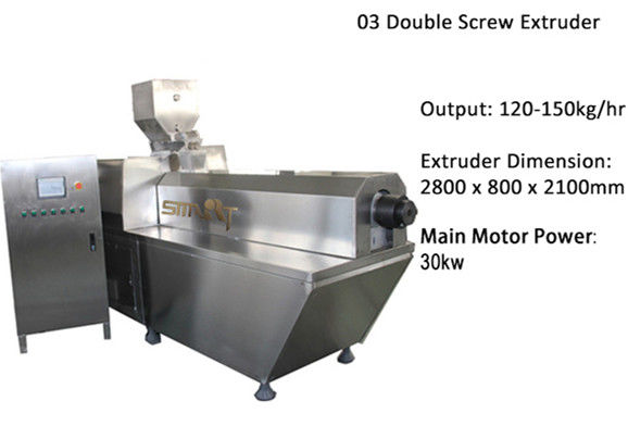 Siemens PLC Control Snack Food Extruder Machine For Puffs / Pastry / Filled Snacks