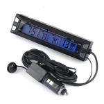 12/24V Car In/Out Thermometer 3in1 Digital Indoor Outdoor Car Voltage Monitor