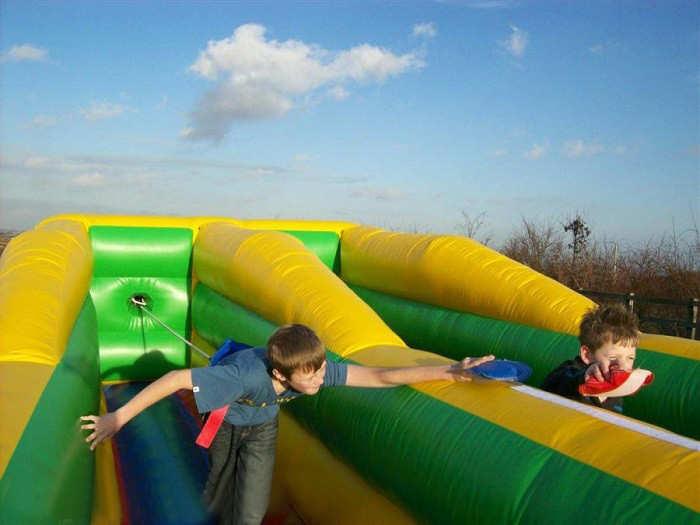 Challenging Bungee Run Playground Inflatable Sports Games With 2 Lane CE