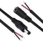 12V DC Barrel Jack 5.5x2.1mm 5.5x2.5mm 3.5x1.35mm Male Female Socket to Open